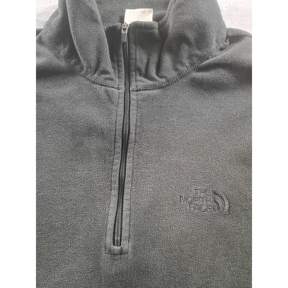 The North Face Pullover Mens Medium Black 1/4 Zip Fleece‎ Long Sleeve Hiking Top